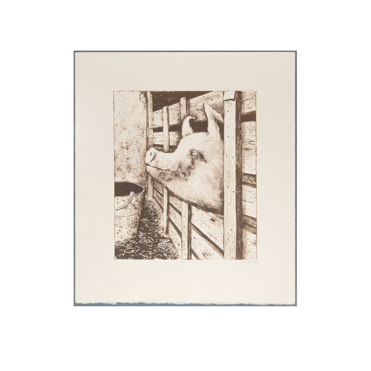 William Kurelek, I'm Beautiful, 1976, lithograph, edition OS 1, paper size 19.5 × 17 in.