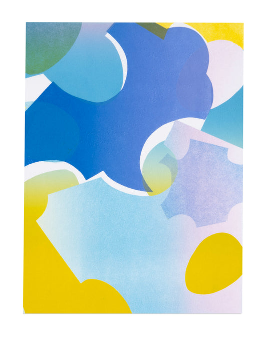 ‘Egg Type No.20’ by Karen Kar Yen Law, 2024. Monotype, edition 1/1, on 12" x 9" paper.