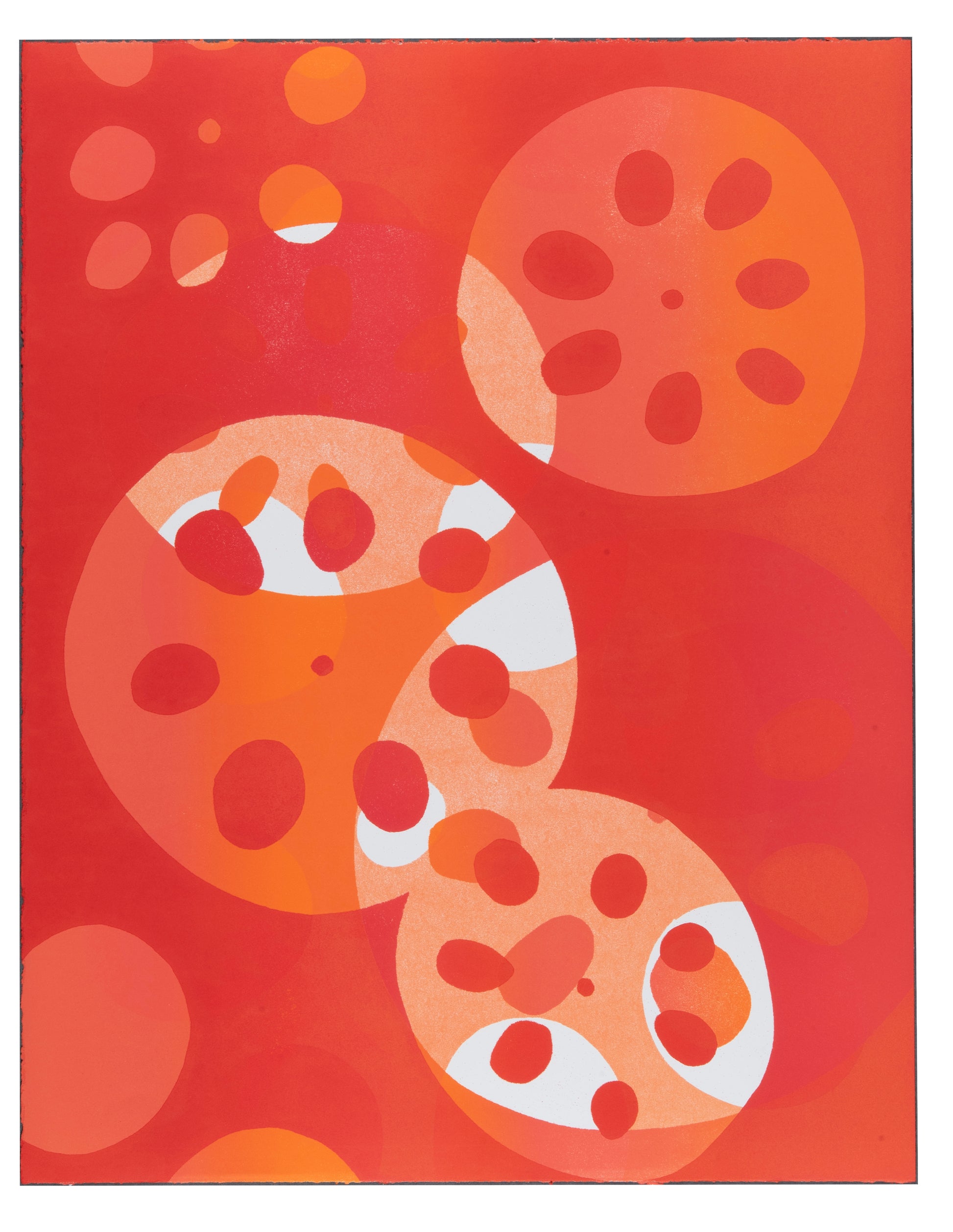 Karen Kar Yen Law, Lotus Root 2, 2022, monoprint, edition: 1/1, paper size: 26" × 20"