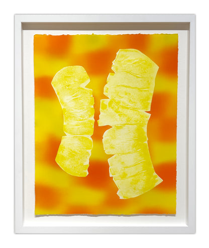 Karen Kar Yen Law, Pomelo Rinds 一 (One), 2023, monoprint, edition: 1/1, paper size: 19" × 15"