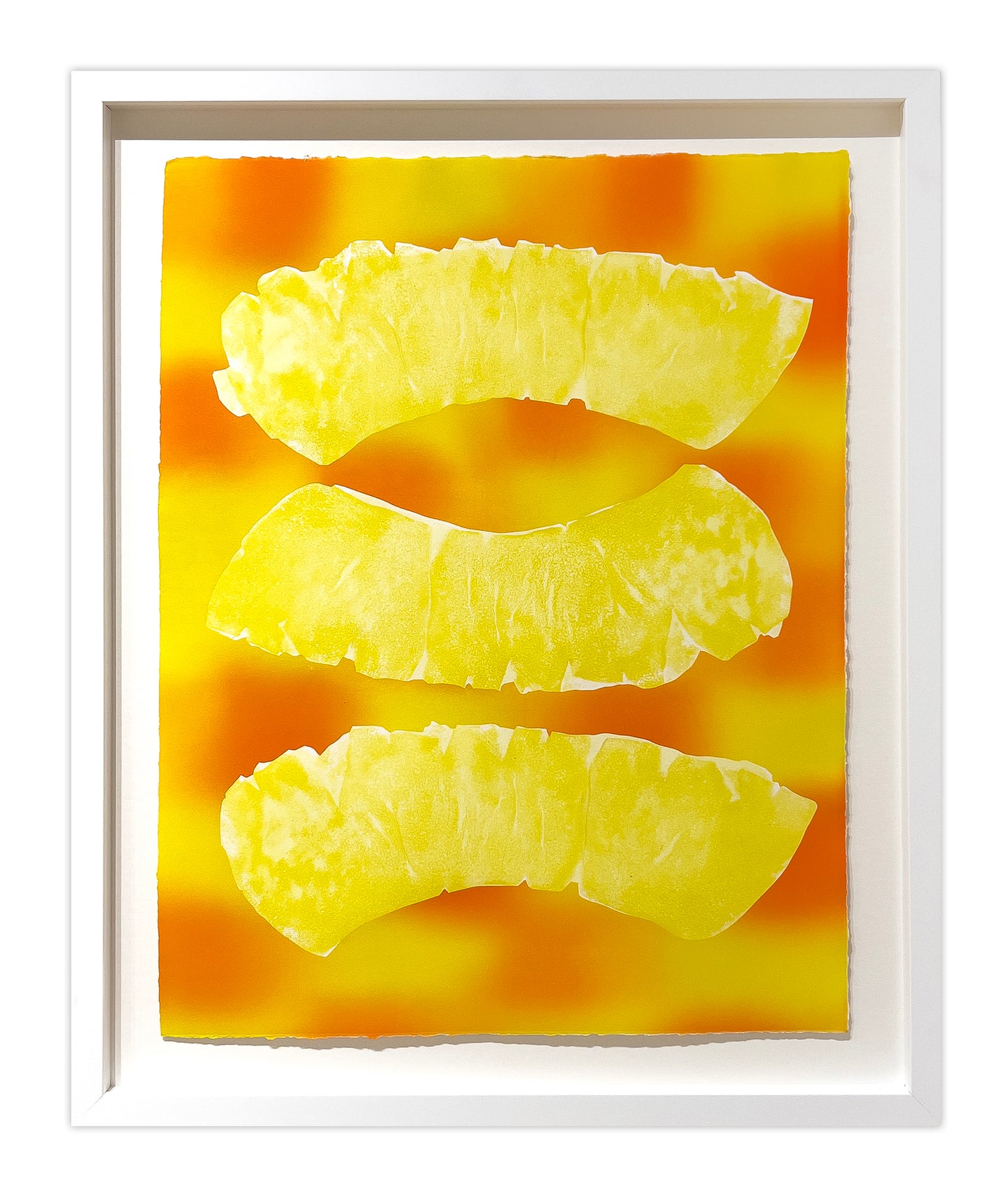 Karen Kar Yen Law, Pomelo Rinds 三 (Three), 2023, monotype, edition: 1/1, paper size: 19" × 15"