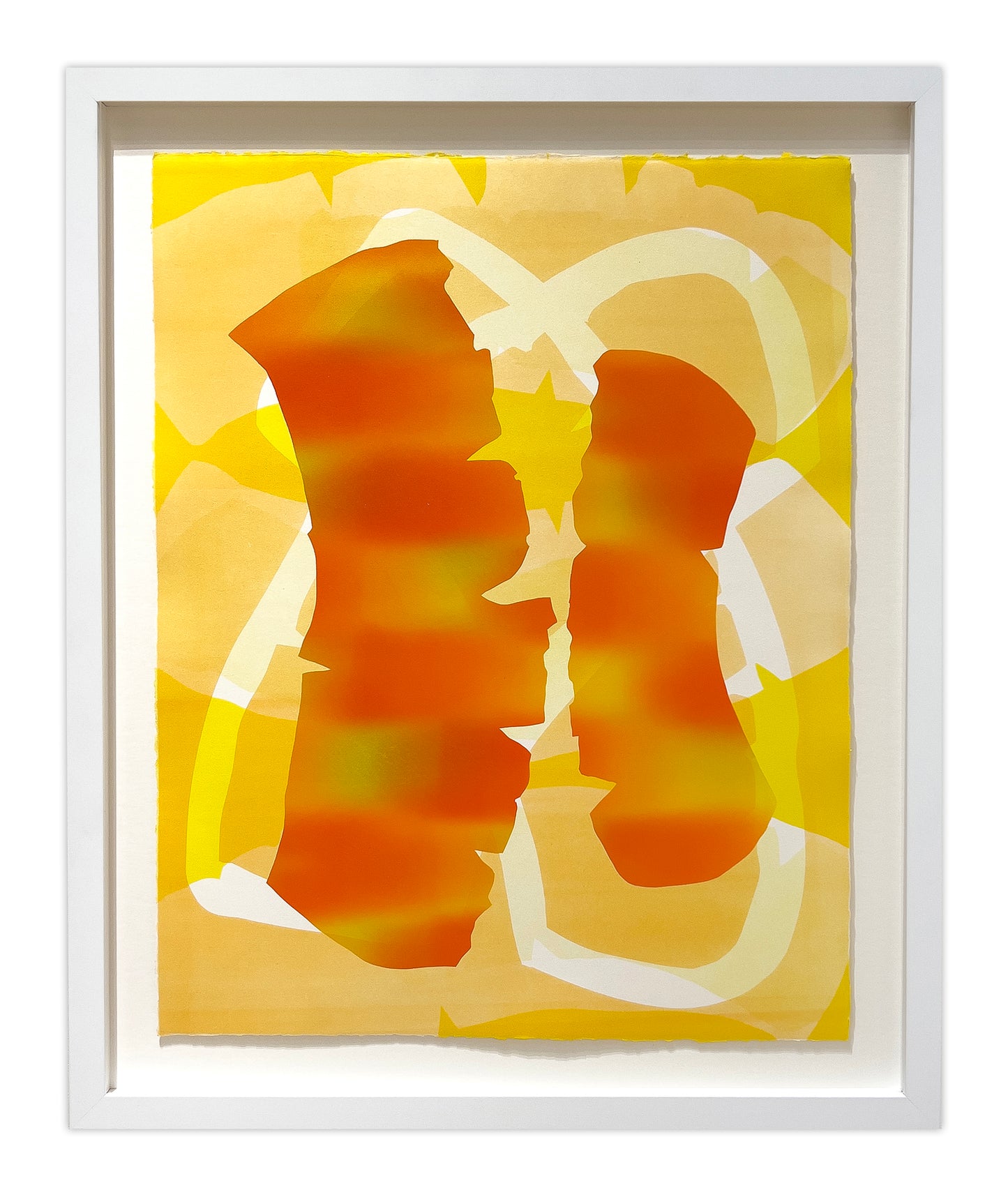 Karen Kar Yen Law, Pomelo Rinds 五 (Five), 2023, monoprint, edition: 1/1, paper size: 19" × 15"