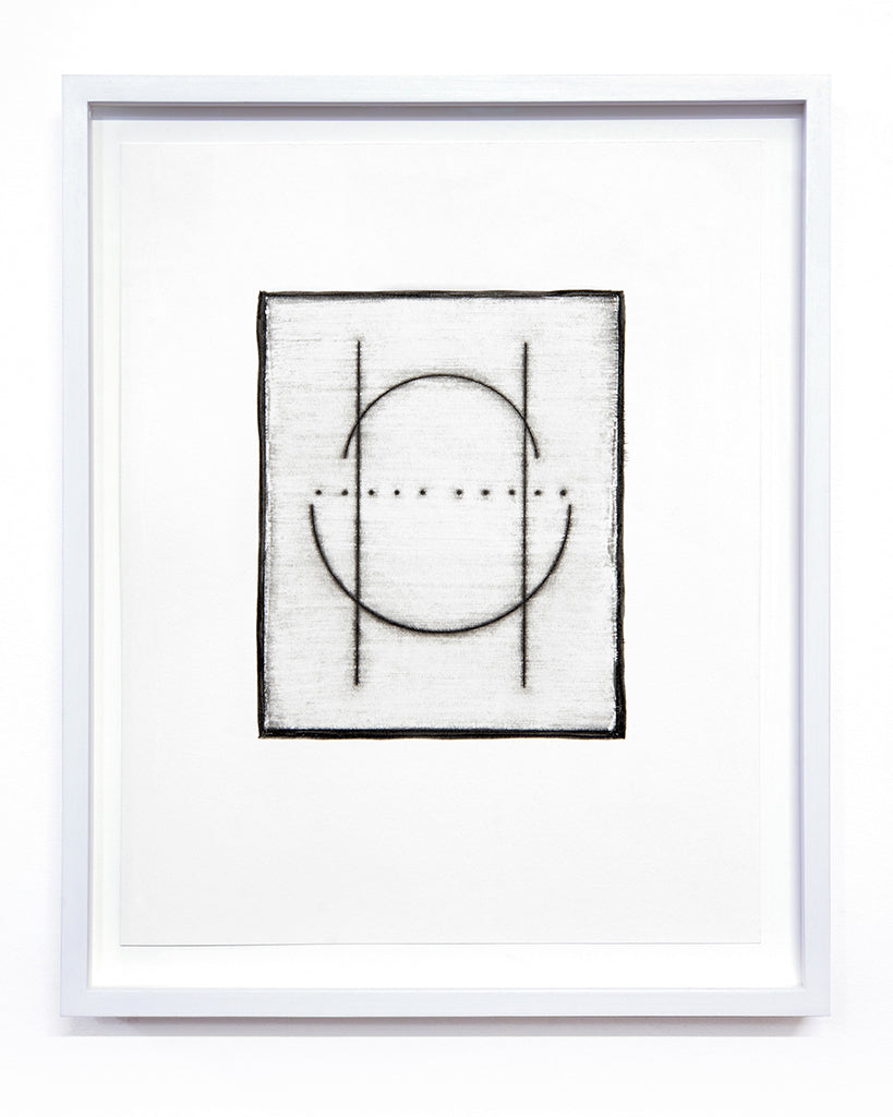 Isabel M. Martínez, Sun/Moon Drawing #16 (From Walking so Much in Circles, I Will End up Making a Sphere), 2023, sunlight/moonlight drawing with gum bichromate emulsion, edition: 1/1, paper size: 16 × 13 × 1.5 inches (framed)
