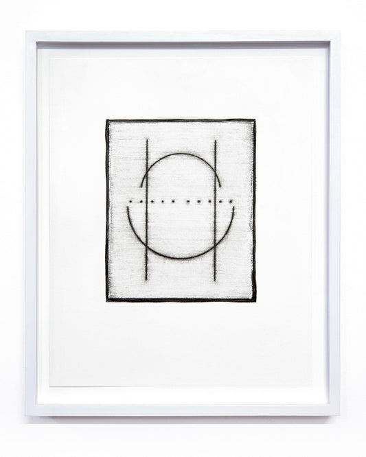 Isabel M. Martínez, Sun/Moon Drawing #16 (From Walking so Much in Circles, I Will End up Making a Sphere), 2023, sunlight/moonlight drawing with gum bichromate emulsion, edition: 1/1, paper size: 16 × 13 × 1.5 inches (framed)