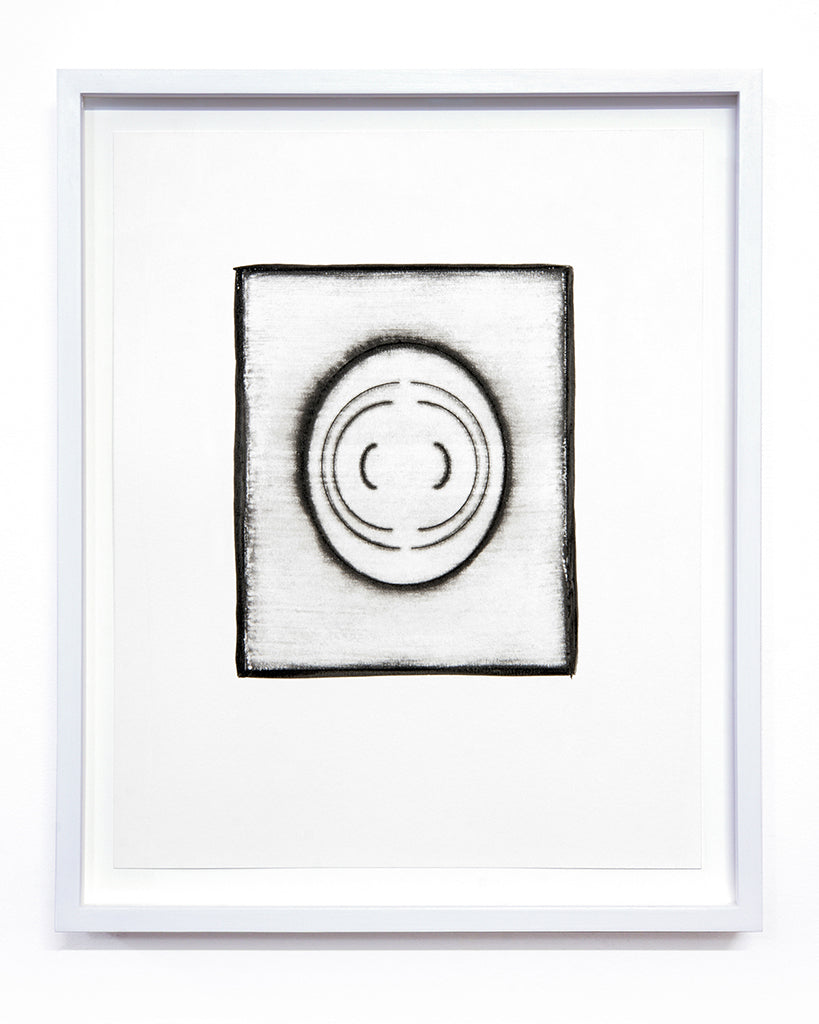 Isabel M. Martínez, Sun/Moon Drawing #19 (From Walking so Much in Circles, I Will End up Making a Sphere), 2023, sunlight/moonlight drawing with gum bichromate emulsion, edition: 1/1, paper size: 16 × 13 × 1.5 inches (framed)
