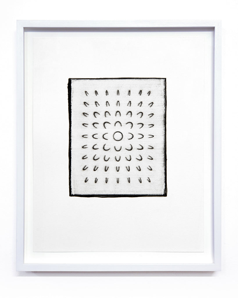 Isabel M. Martínez, Sun/Moon Drawing #26 (From Walking so Much in Circles, I Will End up Making a Sphere), 2023, sunlight/moonlight drawing with gum bichromate emulsion, edition: 1/1, paper size: 16 × 13 × 1.5 inches (framed)
