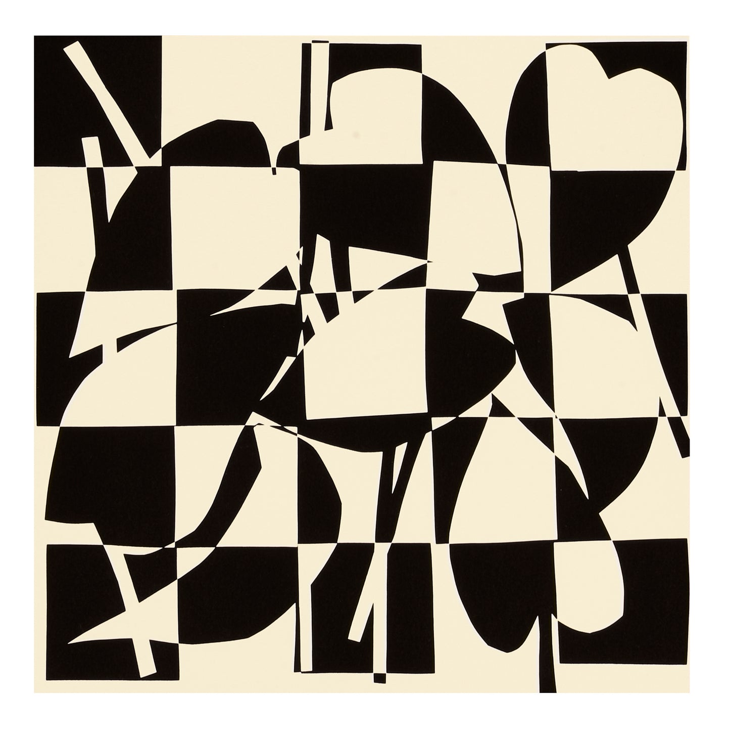'Black and White Ruffed Lemur' by Shogo Okada (2025). Screenprint, edition of 12, paper size 9 × 9 in.