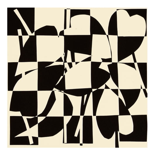 'Black and White Ruffed Lemur' by Shogo Okada (2025). Screenprint, edition of 12, paper size 9 × 9 in.