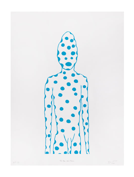 Ed Pien, The Blue-Dot Clown, 2001, screenprint, edition 3/3, paper: 30" x 22"