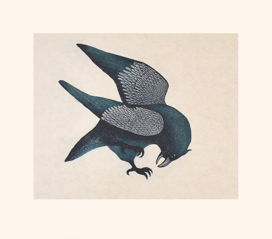 Quvianaqtuk Pudlat - Striking Raven