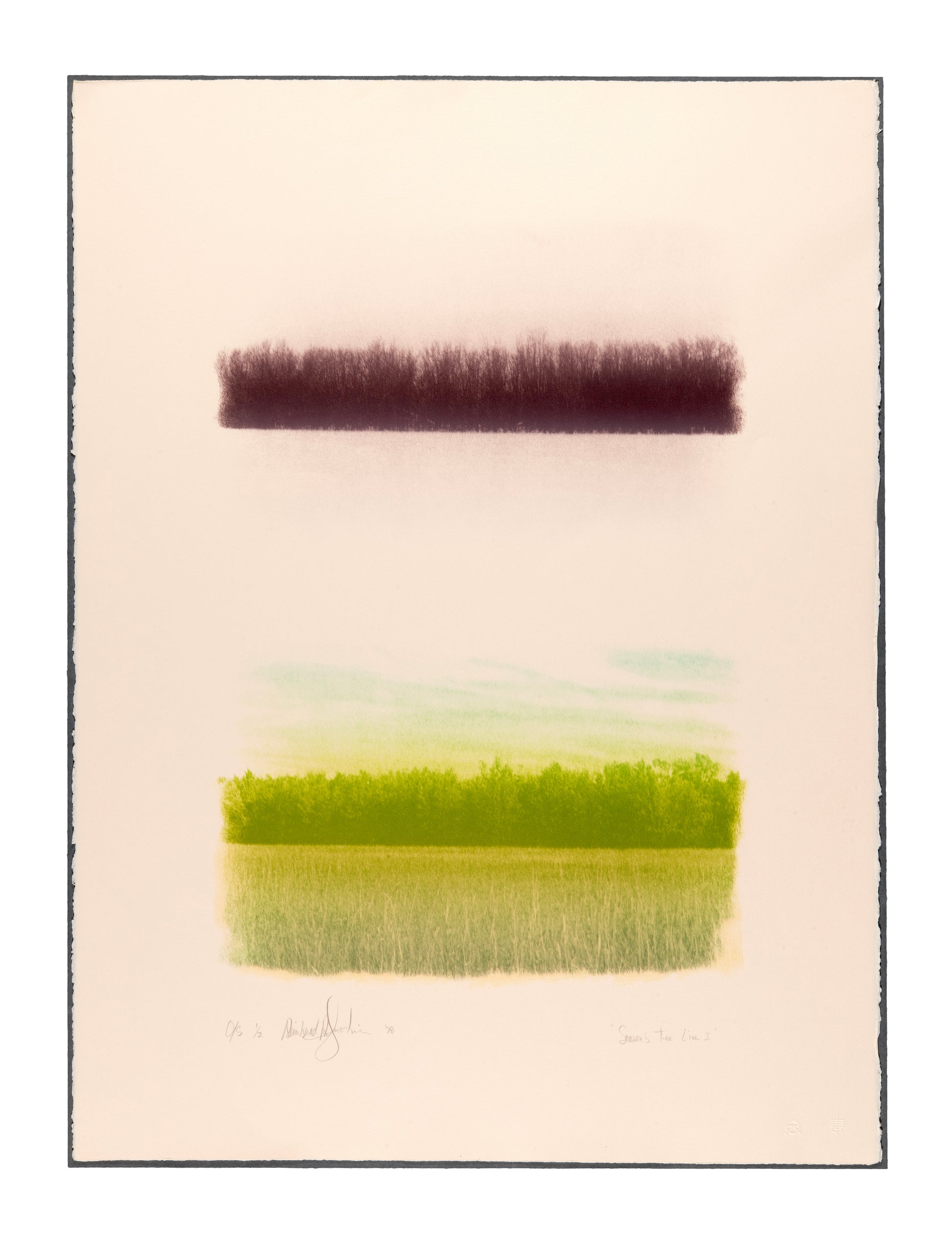 Reinhard Reitzenstein, Season's Tree Line I, 1978, lithograph, edition: O/S 1/2 (Open Studio), size: 30" x 22.25"