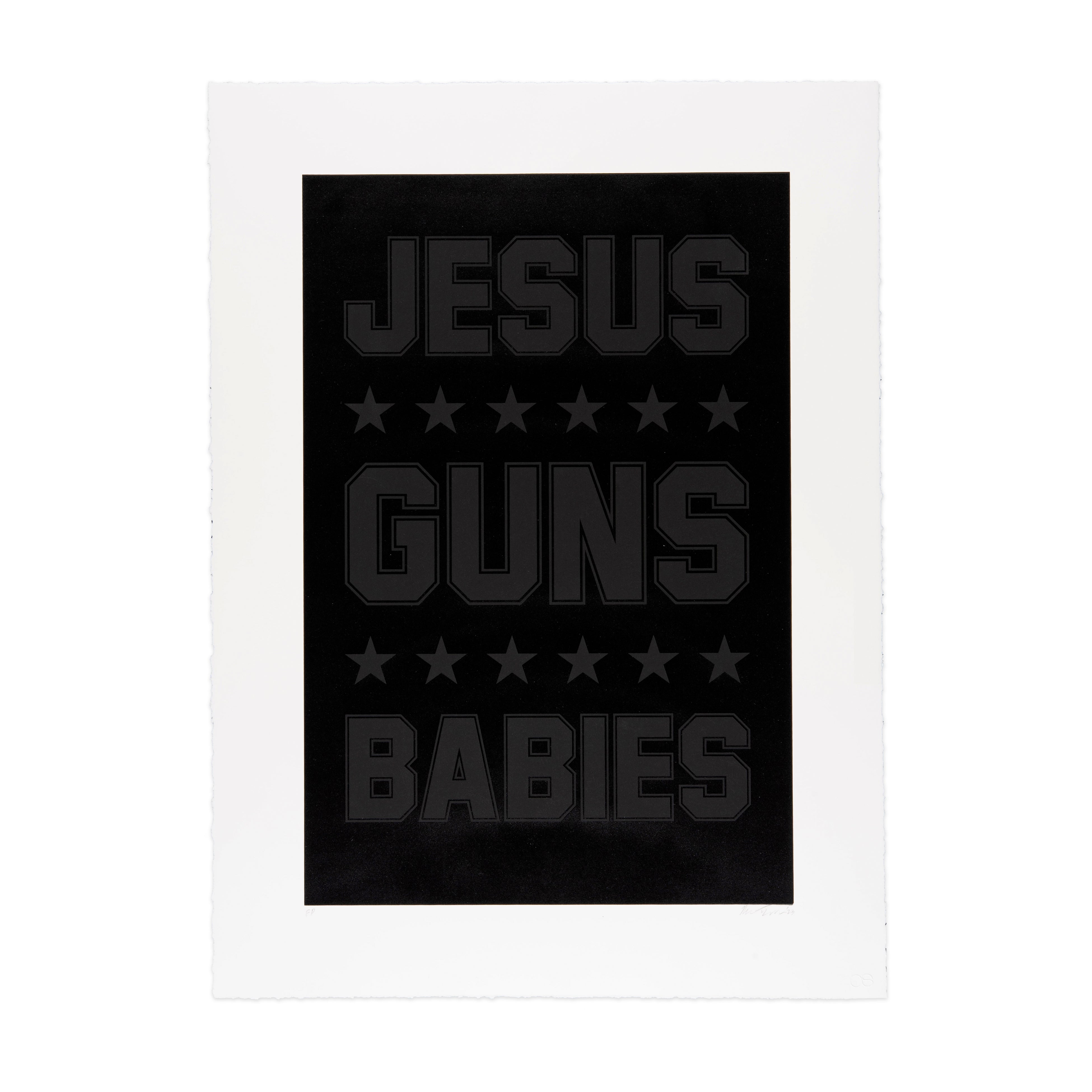 FUTURE PROOF 2024 Lot 90 - Ron Terada - JESUS GUNS BABIES