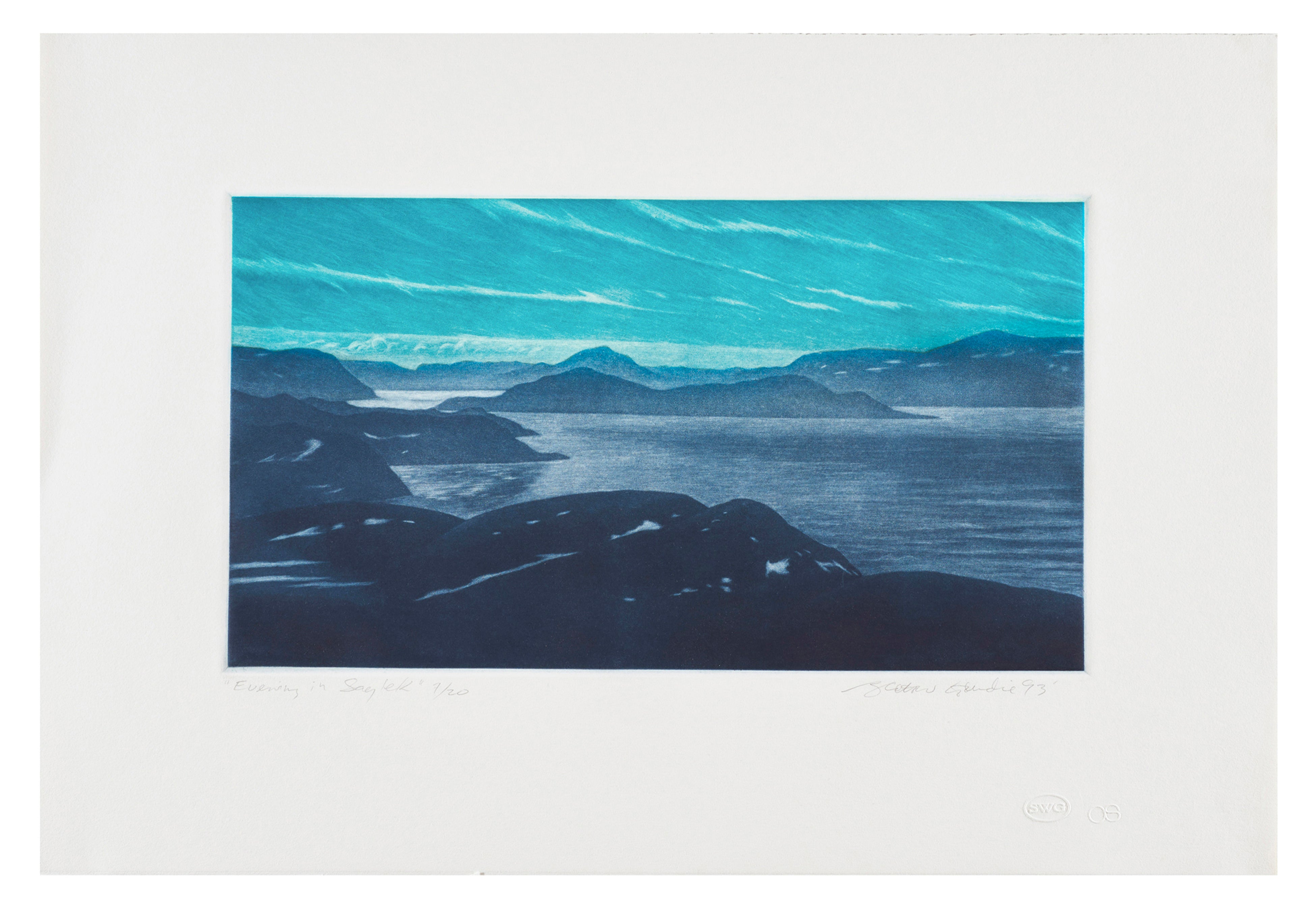Scott Goudie, Evening in Saglek, 1993, mezzotint, edition: 5/20, size: 20.25