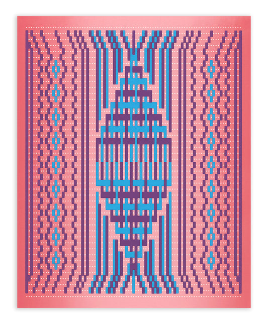 Shaheer Zazai, OSPS_MF-V2/2022, 2022, screenprint, edition of 32, paper size: 10" x 8"