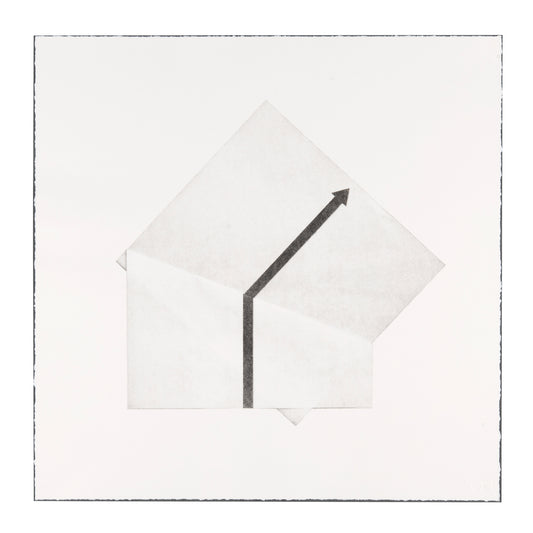 Suzie Smith, Line's Not Straight, 2012, photo-lithograph, F/P 2/8, 16" x 16", deckled natural edge.