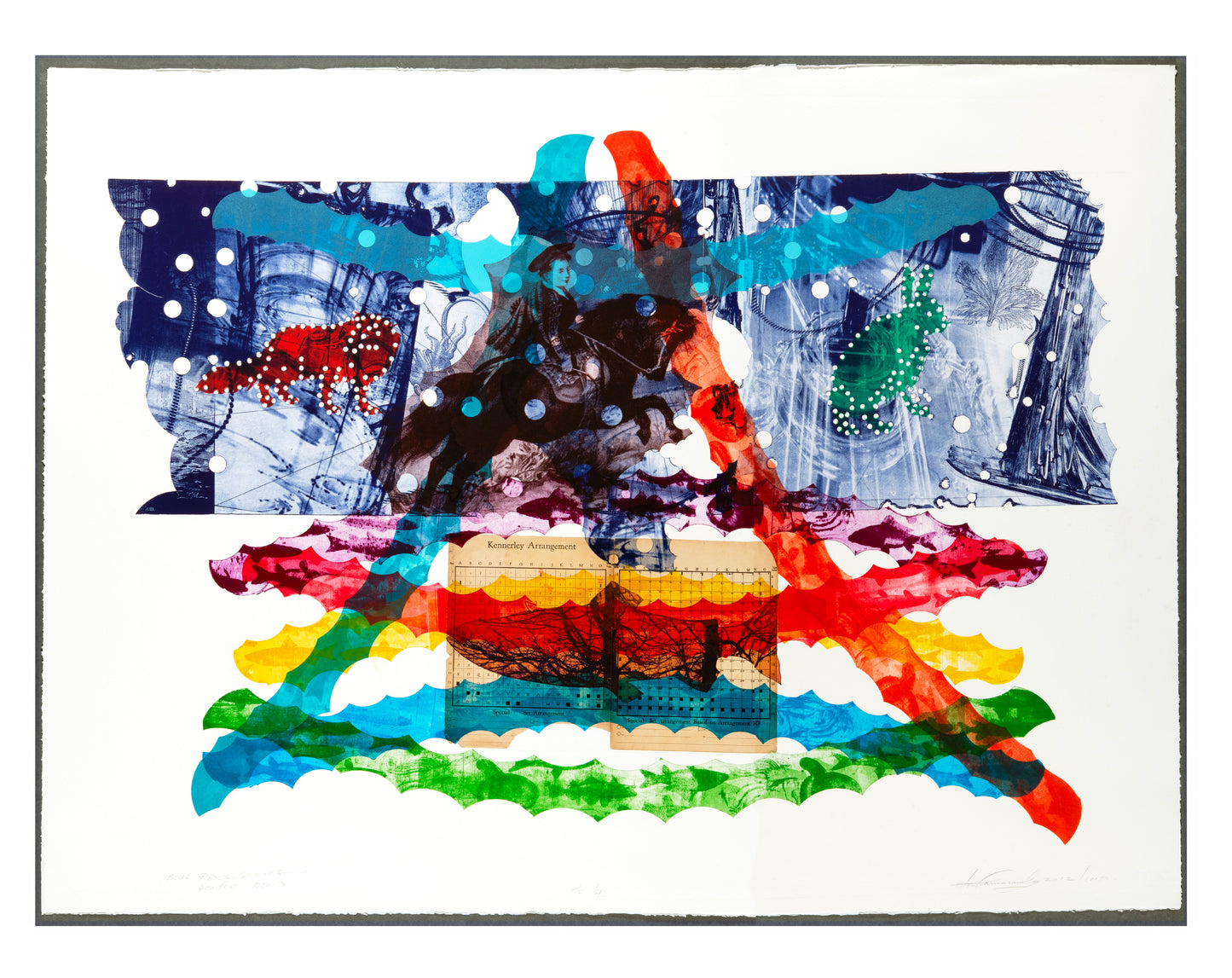 Otis Tamasauskas, Blue Rider Series Gentle Bend, 2012, lithograph, V/E 1/4 (Varied Edition), paper size: 30" x 40.5