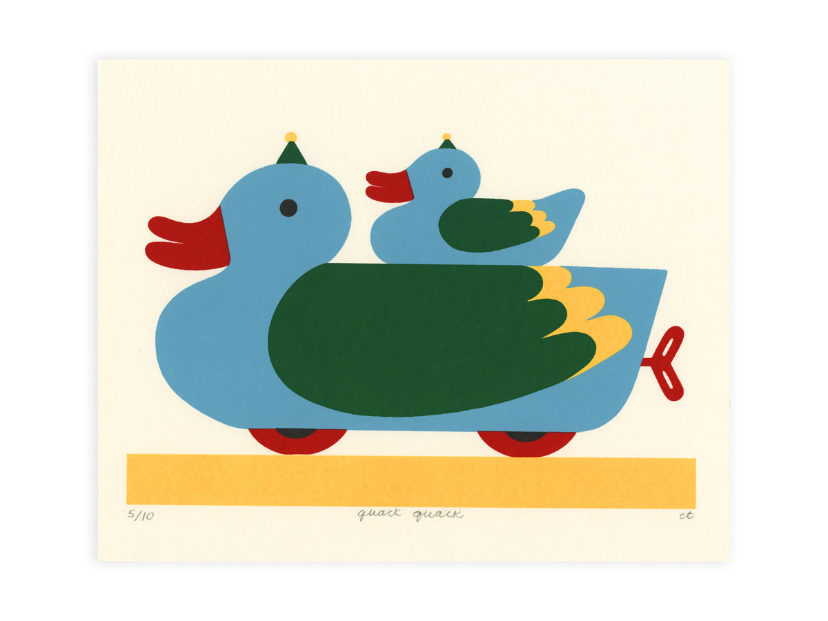 Camilla Teodoro, Quack Quack 2026, screen-print, 5/10, paper size: 8" x 10"