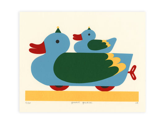 Camilla Teodoro, Quack Quack 2026, screen-print, 5/10, paper size: 8" x 10"