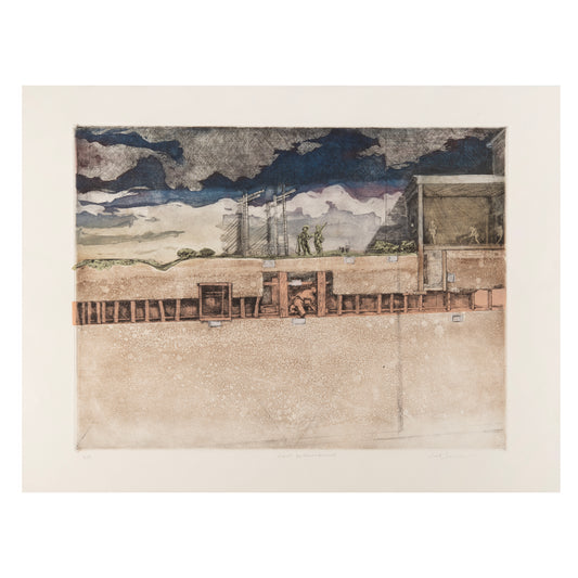 Todd Tremeer, Camp 30 - Bowmanville, colour etching