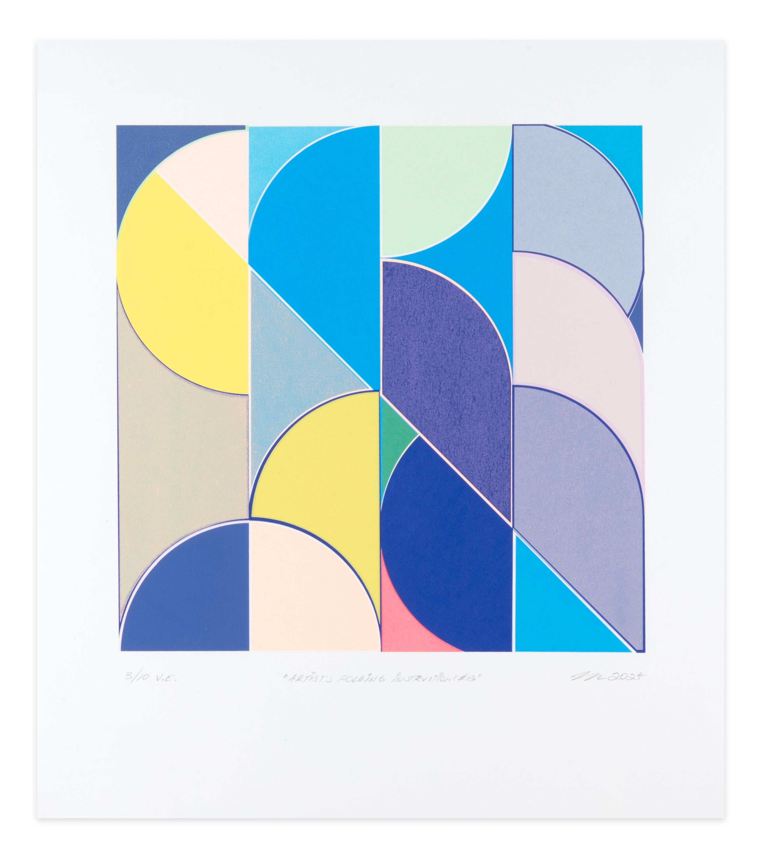 Walter Procska, Artist's Folding Instructions #12, 2024, screenprint, 3/10 V/E, 18