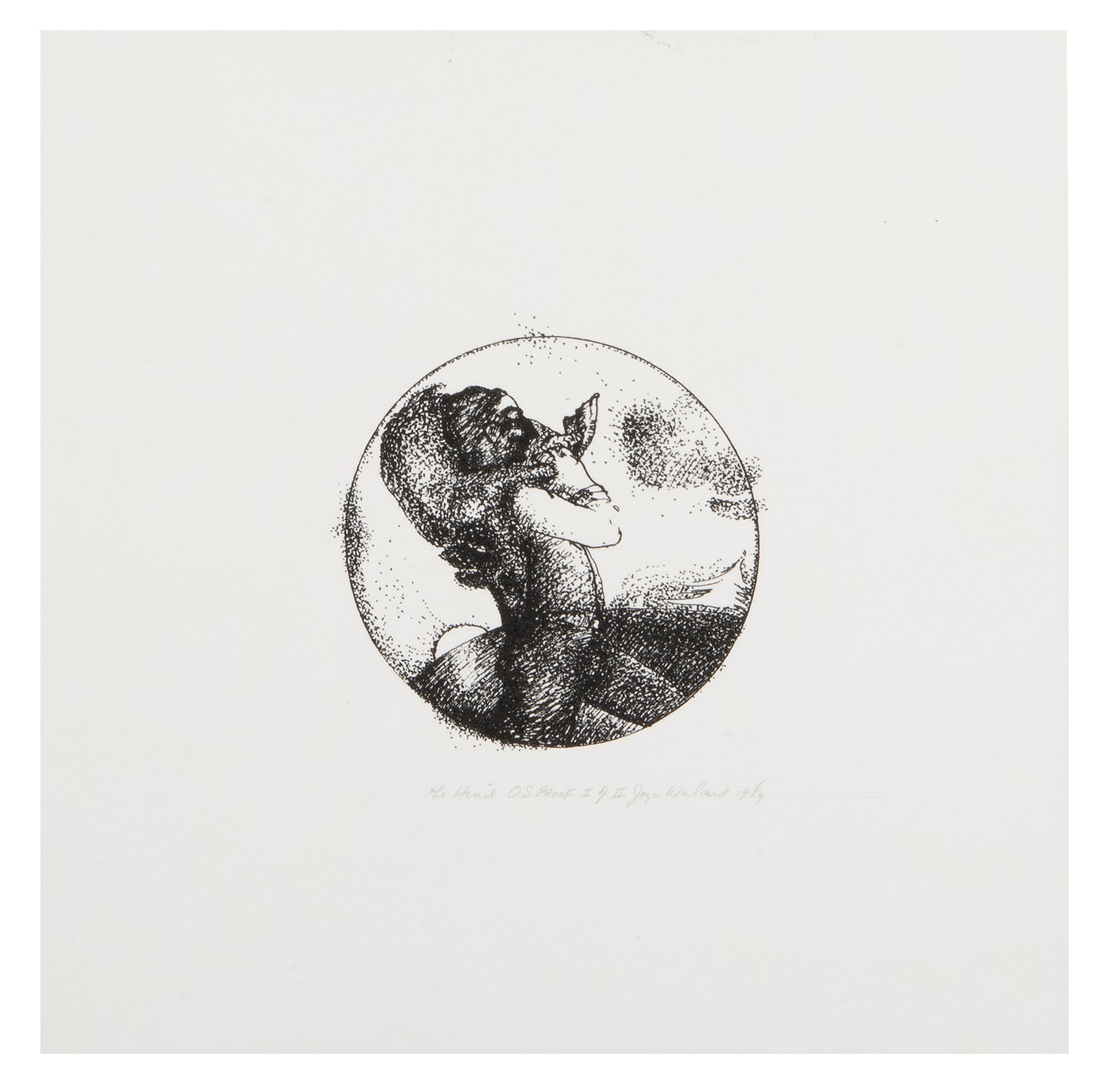 Joyce Wieland, The Hind, 1984, screenprint, edition: OS I/II, image size: 4” x 4”, paper size: 9” x 11”