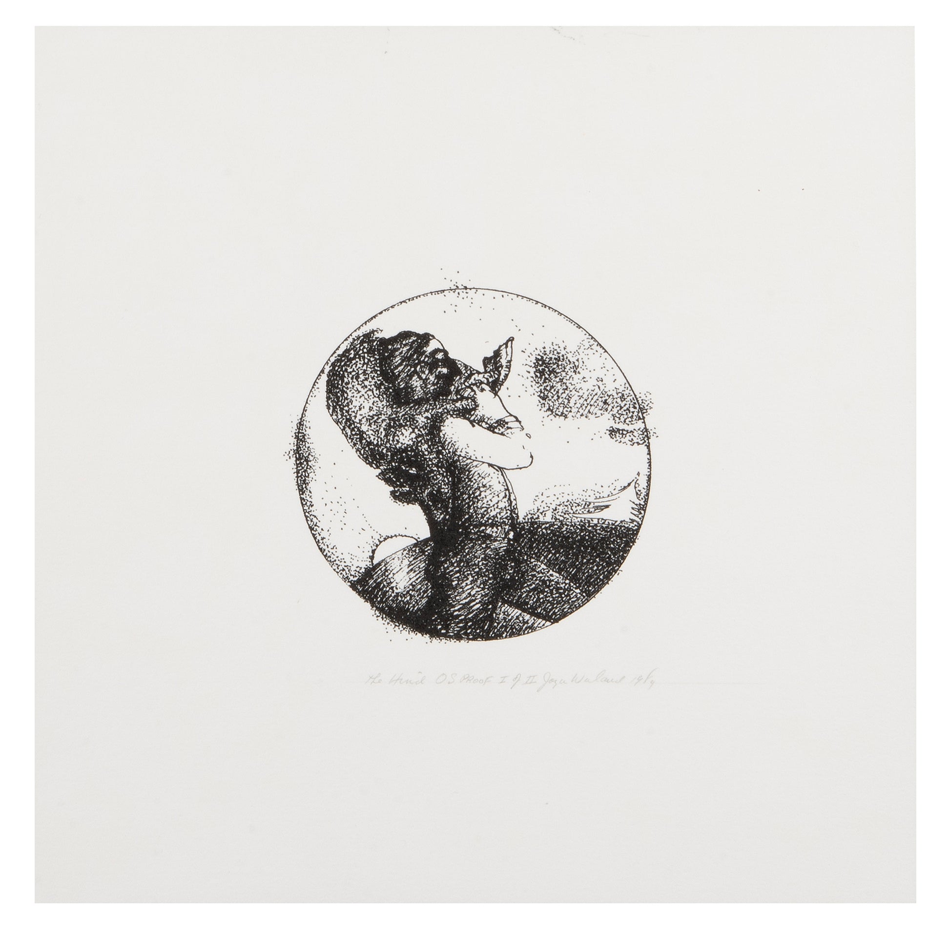Joyce Wieland, The Hind, 1984, screenprint, edition: OS I/II, image size: 4” x 4”, paper size: 9” x 11”