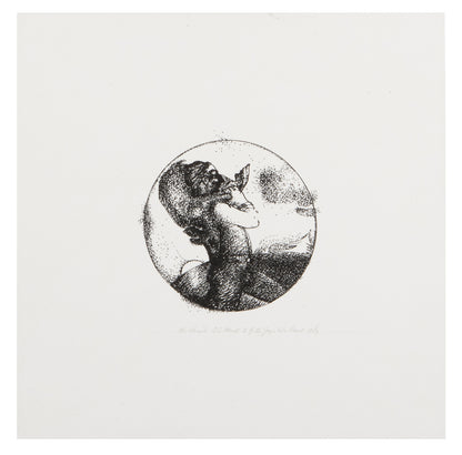 Joyce Wieland, The Hind, 1984, screenprint, edition: OS I/II, image size: 4” x 4”, paper size: 9” x 11”