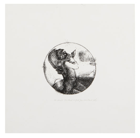 Joyce Wieland, The Hind, 1984, screenprint, edition: OS I/II, image size: 4” x 4”, paper size: 9” x 11”