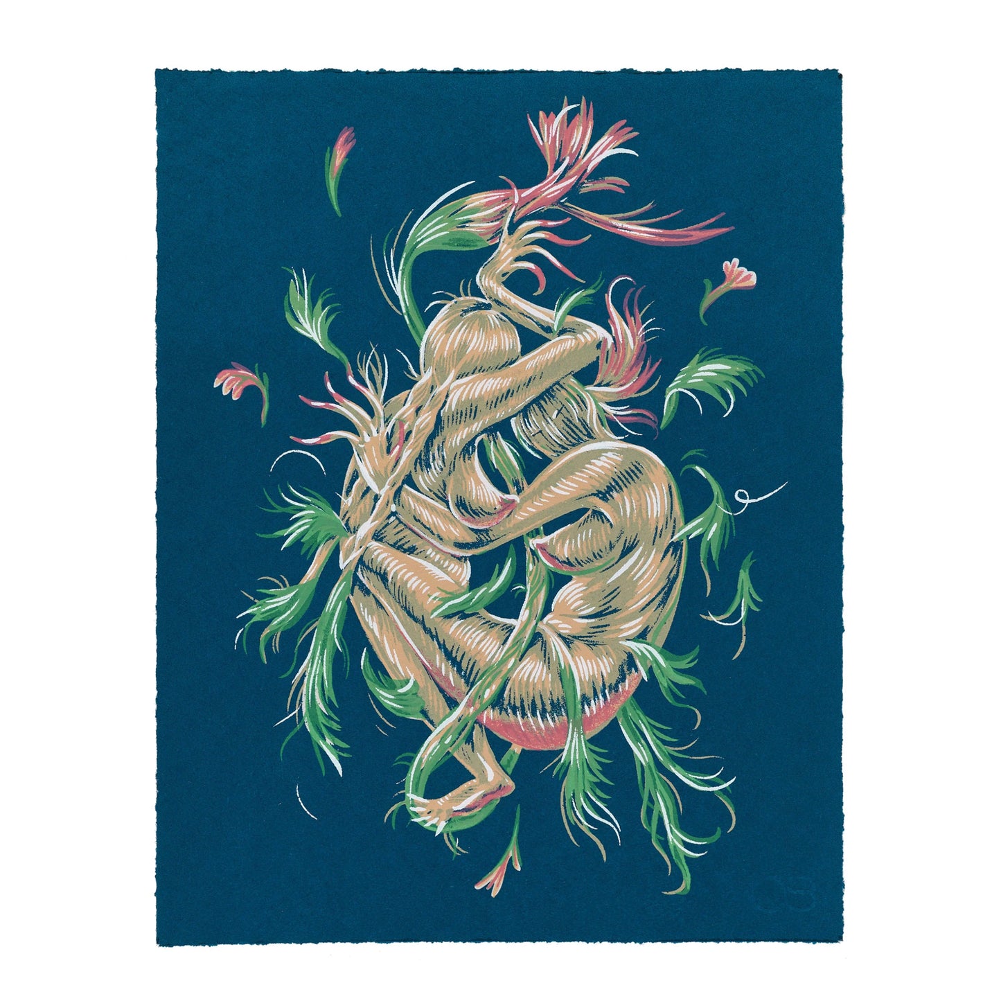 Winnie Truong, some help from a friend, 2020, screenprint, edition of 83, paper size: 10" x 8".