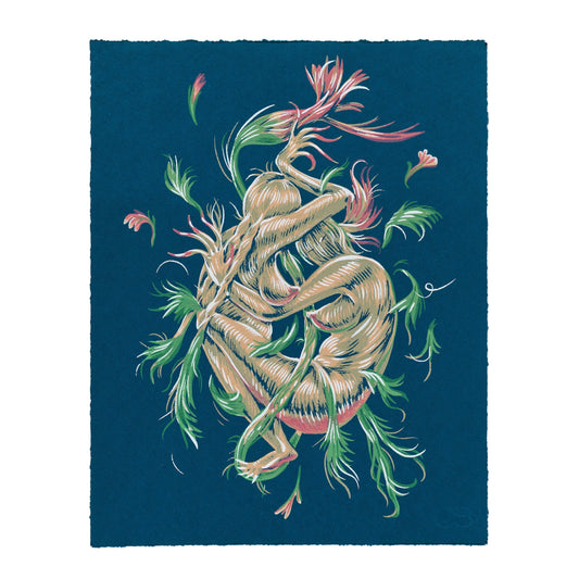 Winnie Truong, some help from a friend, 2020, screenprint, edition of 83, paper size: 10" x 8".