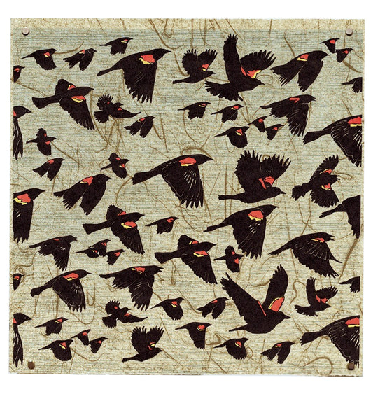 E.J. (Ted) Howorth, Swarm II, 2015, screenprint on washi (Japanese paper), edition of 16, paper size: 12" x 11.75"