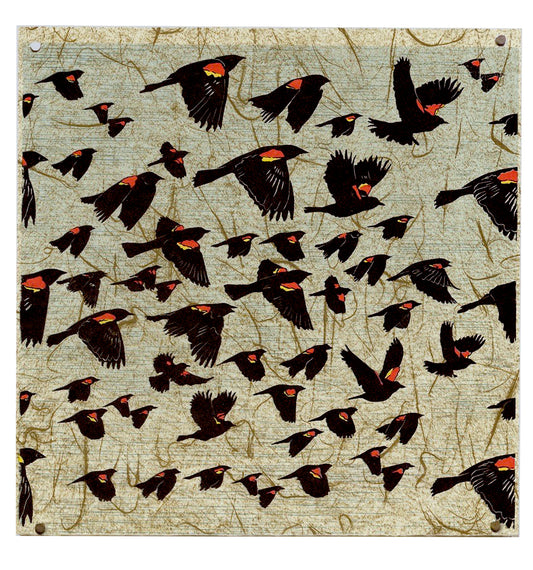 E.J. (Ted) Howorth, Swarm III, 2015, screenprint on washi (Japanese paper), edition of 16, paper size: 12" x 11.75"