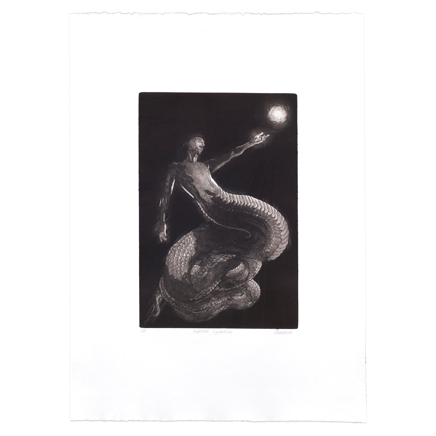 Daniel Cardoso, Imposter Syndrome, 2023, etching, aquatint, drypoint, edition: A/P (Artist Proof), paper size: 30" x 22"
