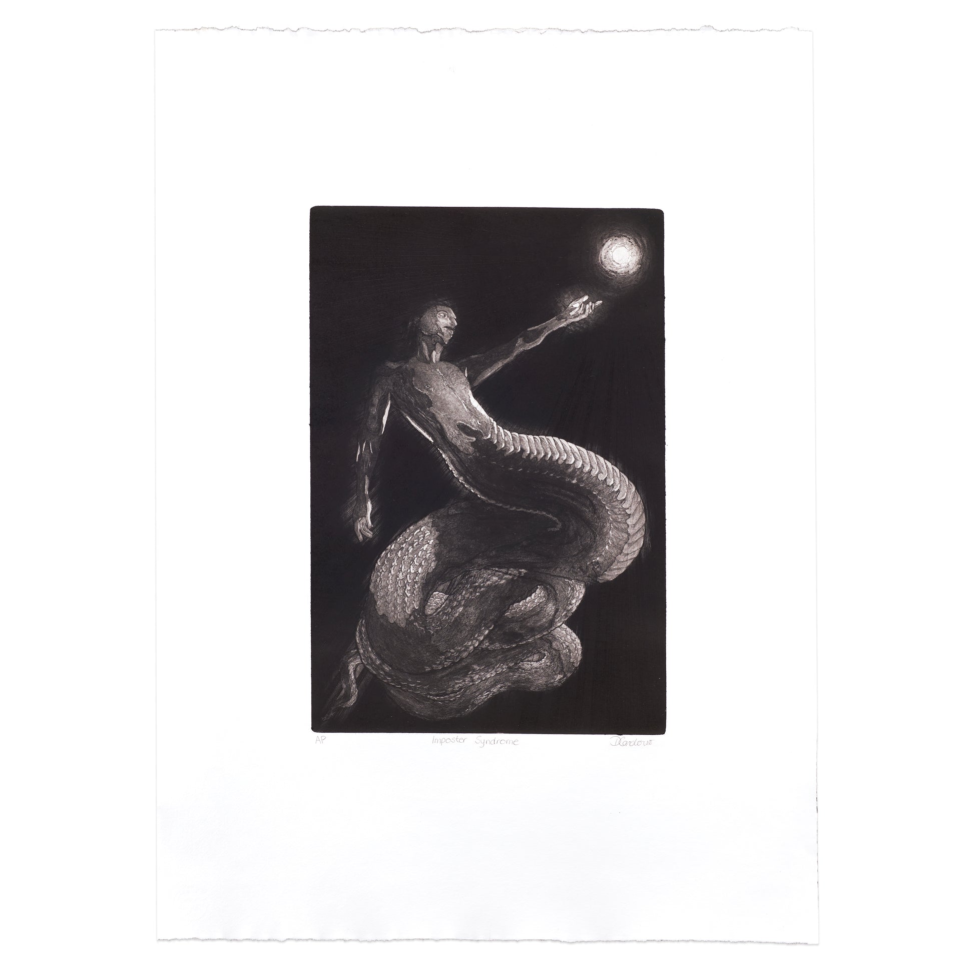 Daniel Cardoso, Imposter Syndrome, 2023, etching, aquatint, drypoint, edition: A/P (Artist Proof), paper size: 30" x 22"