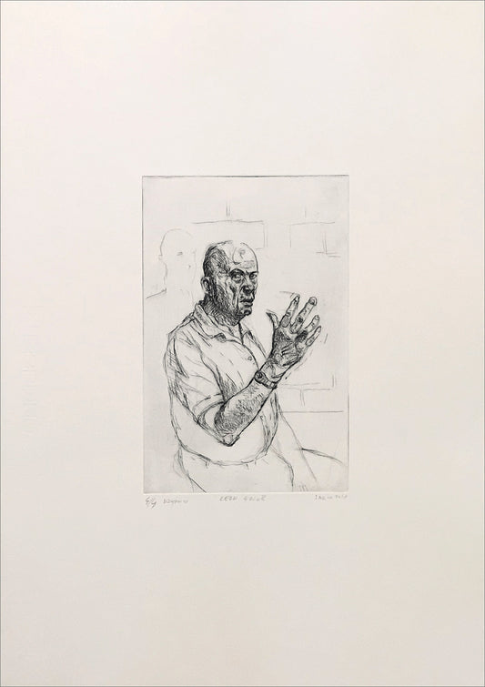 Sadko Hadzihasanovic, Leon Golub, 2018, drypoint, edition: 4/4, paper size: 19.5" x 14"